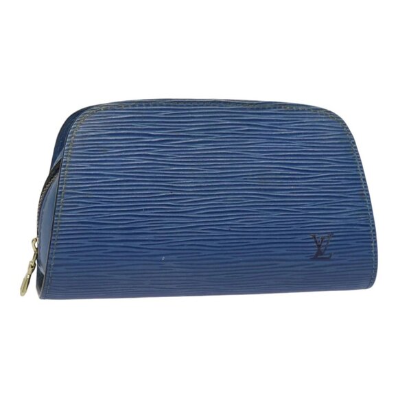 LOUIS VUITTON Epi Dauphine PM Pouch Blue M48445 LV Auth 89185 - Picture 1 of 16